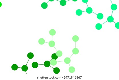 Light Green vector template with artificial intelligence structure. Colorful design in simple style with AI links. Template for ads of intellect, innovations.