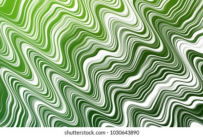 Light Green vector template with bent ribbons. Geometric illustration in marble style with gradient.  The best blurred design for your business.