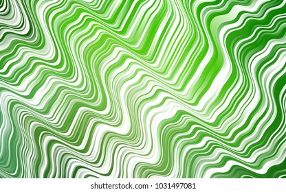 Light Green vector template with bent lines. An elegant bright illustration with gradient. The elegant pattern for brand book.