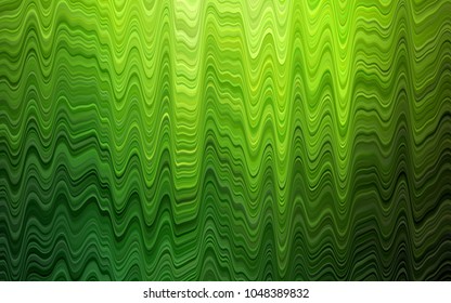 Light Green vector template with bent lines. An elegant bright illustration with gradient. Brand-new design for your ads, poster, banner.