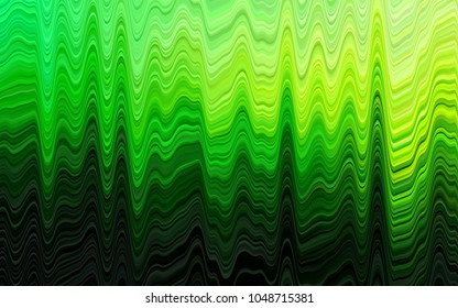 Light Green vector template with bent ribbons. Geometric illustration in marble style with gradient.  Pattern for your business design.