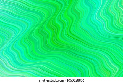 Light Green vector template with bent ribbons. Glitter abstract illustration with wry lines. Textured wave pattern for backgrounds.