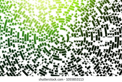 Light Green vector template with bent lines. A sample with blurred bubble shapes. The best blurred design for your business.
