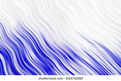 Light Green vector template with bent ribbons. A vague circumflex abstract illustration with gradient. A new texture for your  ad, booklets, leaflets.