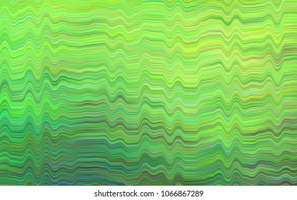 Light Green vector template with bent ribbons. Creative illustration in halftone marble style with gradient. A completely new template for your business design.