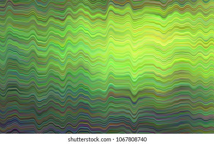 Light Green vector template with bent ribbons. A completely new color illustration in marble style. Pattern for your business design.