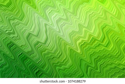 Light Green vector template with bent ribbons. Modern gradient abstract illustration with bandy lines. A new texture for your  ad, booklets, leaflets.