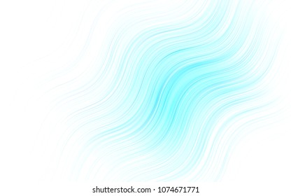 Light Green vector template with bent lines. Modern gradient abstract illustration with bandy lines. The template for cell phone backgrounds.