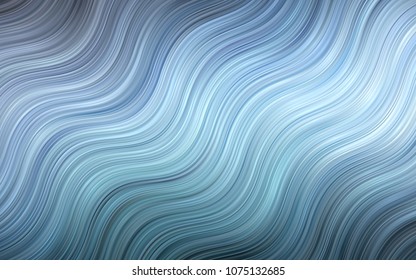 Light Green vector template with bent lines. Blurred geometric sample with gradient bubbles.  Pattern for your business design.