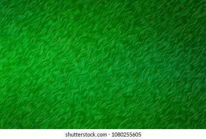 Light Green vector template with bent lines. Creative illustration in halftone marble style with gradient. Marble style for your business design.