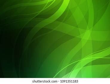 Light Green vector template with bent lines. Shining crooked illustration in marble style. Textured wave pattern for backgrounds.