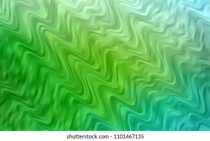 Light Green vector template with bent ribbons. Creative geometric illustration in marble style with gradient. The template for cell phone backgrounds.