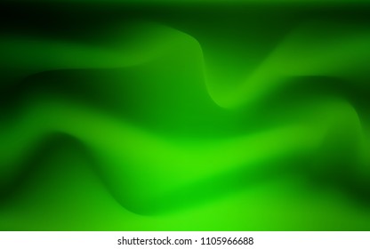Light Green vector template with bent lines. Creative illustration in halftone marble style with gradient. Textured wave pattern for backgrounds.