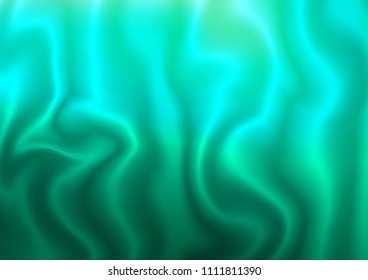 Light Green vector template with bent ribbons. A vague circumflex abstract illustration with gradient. New composition for your brand book.