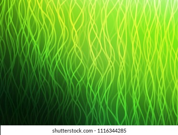 Light Green vector template with bent ribbons. An elegant bright illustration with gradient. The best blurred design for your business.