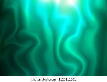 Light Green vector template with bent ribbons. Creative illustration in halftone marble style with gradient. A completely new template for your business design.