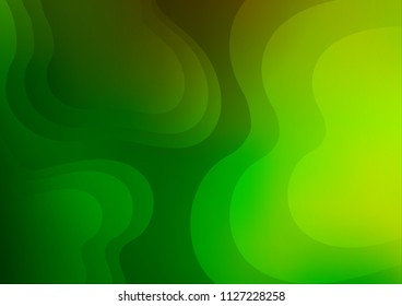 Light Green vector template with bent lines. Colorful illustration in abstract marble style with gradient. A new texture for your  ad, booklets, leaflets.