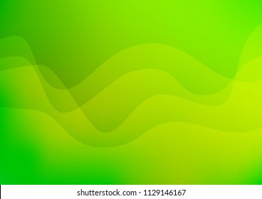 Light Green vector template with bent ribbons. A sample with blurred bubble shapes. Marble style for your business design.