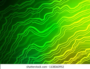 Light Green vector template with bent ribbons. An elegant bright illustration with gradient. A completely new template for your business design.