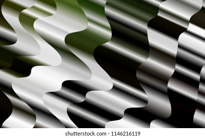Light Green vector template with bent ribbons. A vague circumflex abstract illustration with gradient. The best blurred design for your business.