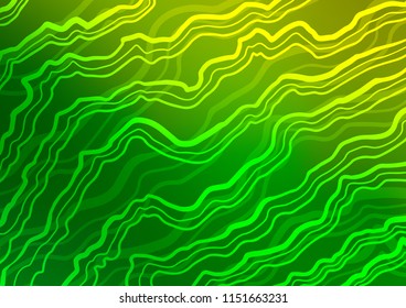 Light Green vector template with bent ribbons. Brand new colored illustration in marble style with gradient. Brand new design for your ads, poster, banner.