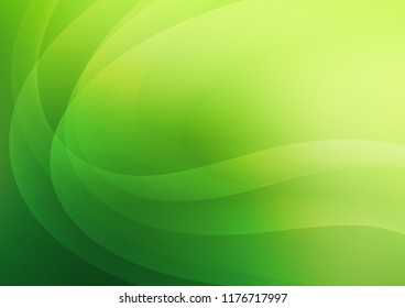 Light Green vector template with bent lines. A sample with blurred bubble shapes. The elegant pattern for brand book.