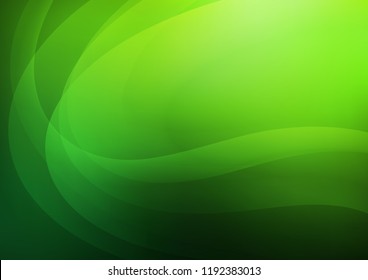 Light Green vector template with bent lines. Shining crooked illustration in marble style. Marble style for your business design.