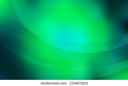 Light Green vector template with bent ribbons. Creative illustration in halftone marble style with gradient. A completely new memphis design for your business.