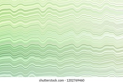 Light Green vector template with bent lines. A vague circumflex abstract illustration with gradient. The template for cell phone backgrounds.
