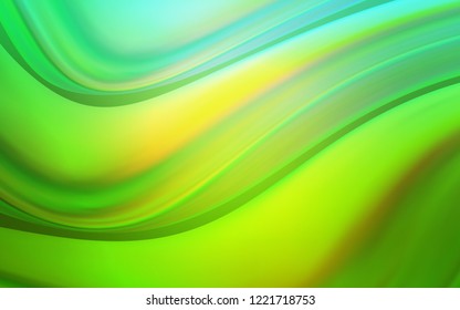 Light Green vector template with bent lines. Geometric illustration in marble style with gradient.  Marble style for your business design.