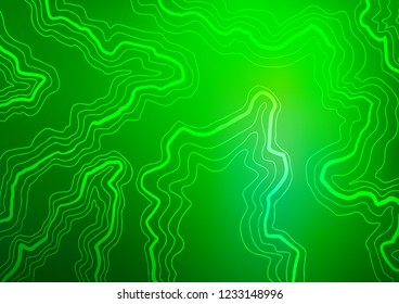 Light Green vector template with bent lines. Geometric illustration in marble style with gradient.  Marble style for your business design.