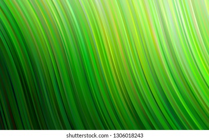 Light Green vector template with bent lines. Colorful abstract illustration with gradient lines. Brand new design for your ads, poster, banner.