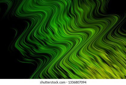 Light Green vector template with bent lines. Colorful illustration in abstract marble style with gradient. Marble style for your business design.