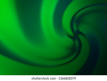 Light Green vector template with bent ribbons. Geometric illustration in marble style with gradient.  Textured wave pattern for backgrounds.