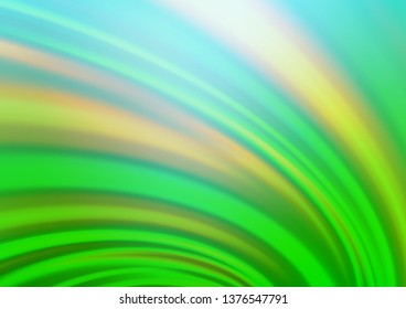 Light Green vector template with bent ribbons. Shining crooked illustration in marble style. A completely new marble design for your business.