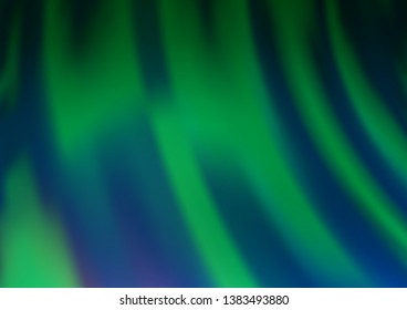 Light Green vector template with bent ribbons. Colorful abstract illustration with gradient lines. A new texture for your  ad, booklets, leaflets.