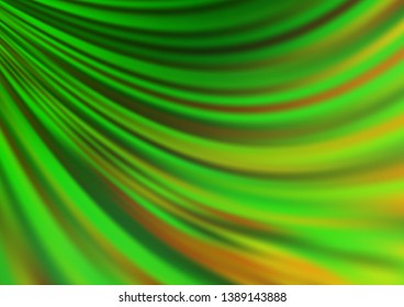 Light Green vector template with bent ribbons. A completely new color illustration in marble style. The template for cell phone backgrounds.