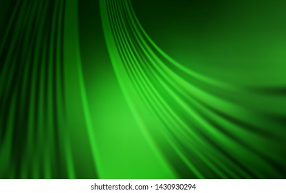 Light Green vector template with bent lines. Colorful geometric sample with gradient lines.  Template for cell phone screens.
