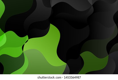 Light Green vector template with bent ribbons. Colorful abstract illustration with gradient lines. Pattern for your business design.