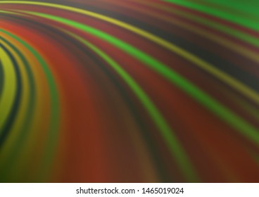 Light Green vector template with bent lines. Glitter abstract illustration with wry lines. A completely new template for your business design.