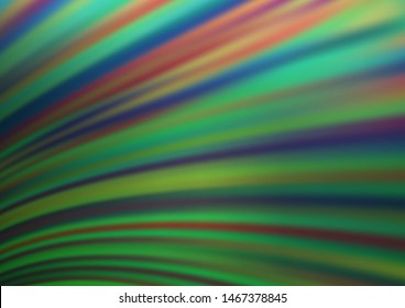 Light Green vector template with bent lines. Creative geometric illustration in marble style with gradient. Marble style for your business design.