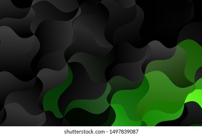 Light Green vector template with bent ribbons. Creative geometric illustration in marble style with gradient. A completely new marble design for your business.