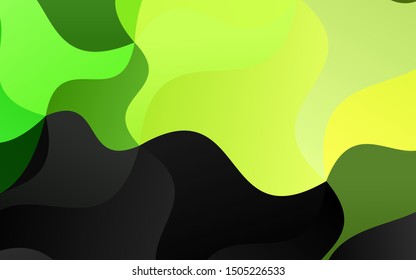 Light Green vector template with bent lines. Glitter abstract illustration with wry lines. The best blurred design for your business.