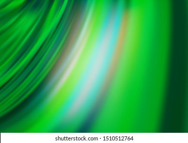Light Green vector template with bent lines. Creative illustration in halftone marble style with gradient. Marble design for your web site.