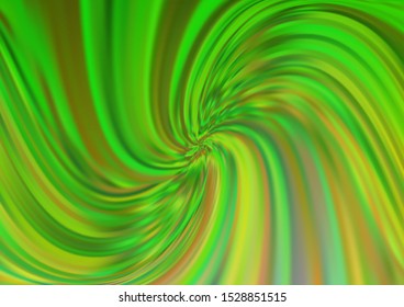 Light Green vector template with bent ribbons. Shining illustration, which consist of blurred lines, circles. New composition for your brand book.