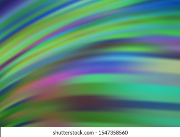 Light Green vector template with bent lines. A vague circumflex abstract illustration with gradient. Marble style for your business design.