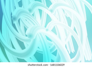 Light Green vector template with bent lines. Colorful abstract illustration with gradient lines. Abstract style for your business design.