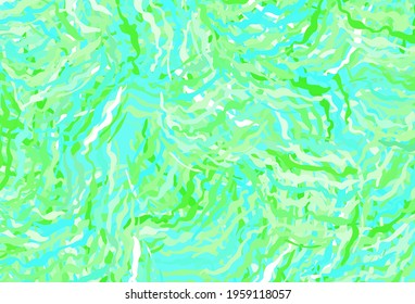 Light Green vector template with bent lines. Glitter abstract illustration with wry lines. Simple template for your design.