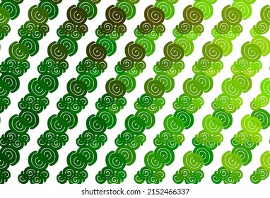 Light Green vector template with bent ribbons. Colorful abstract illustration with gradient lines. The best blurred design for your business.