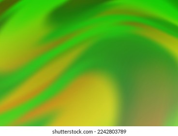 Light Green vector template with bent lines. Blurred geometric sample with gradient bubbles.  Pattern for your business design.